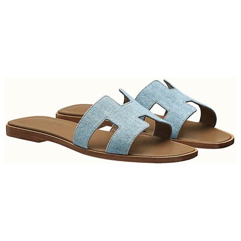 hermes sandal blue|light blue Hermes sandals.